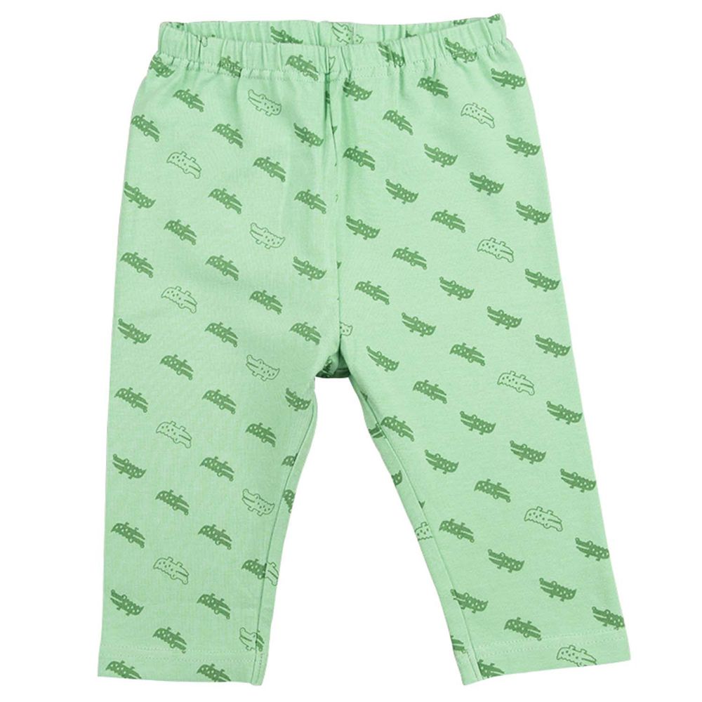 akachan honpo - 7分內搭褲-鱷魚-淺綠色