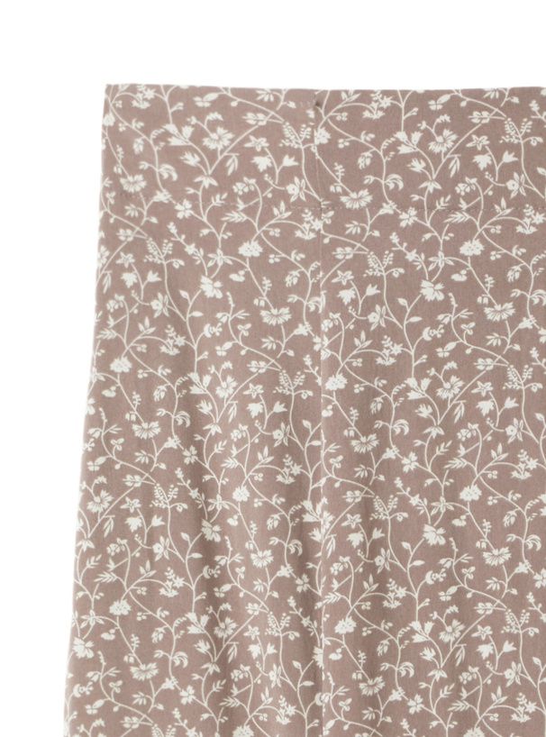 日本 GRL - 氣質小碎花雪紡魚尾裙-米杏