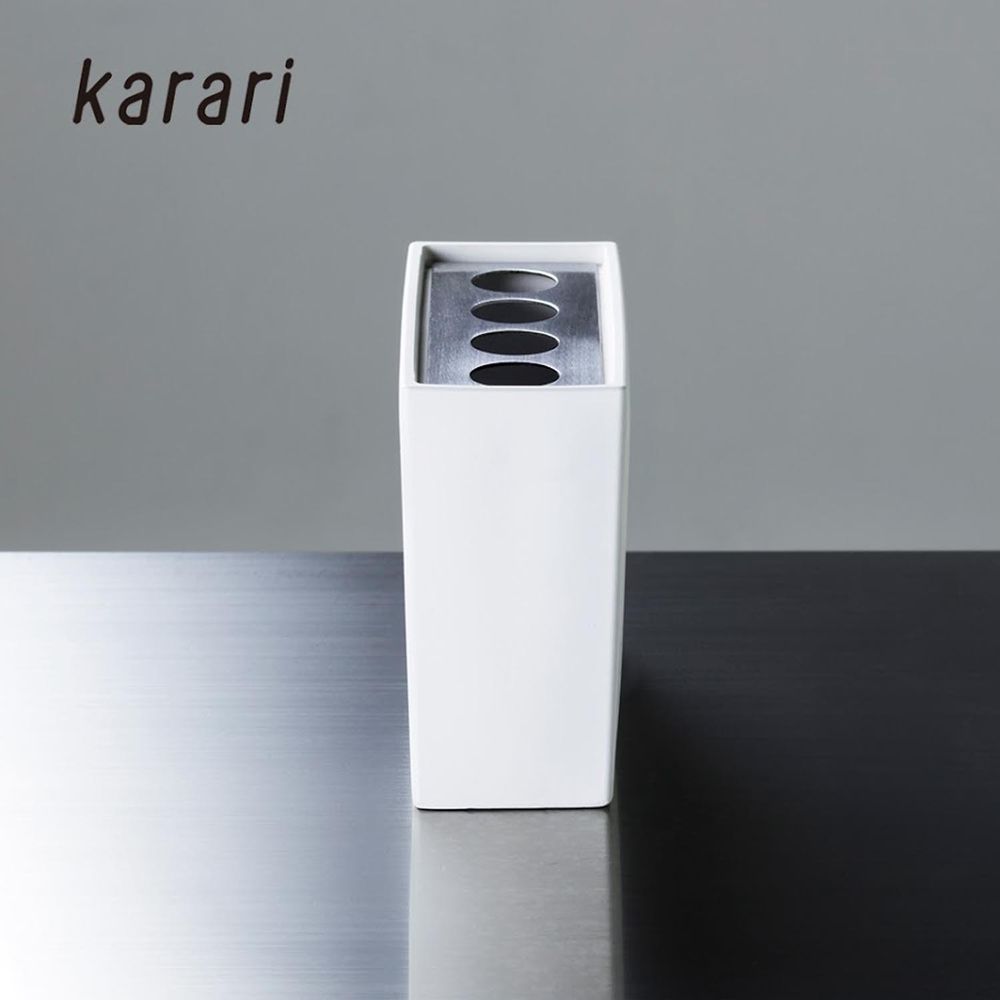 日本Karari - 長型瞬吸速乾珪藻土牙刷收納瀝水筒