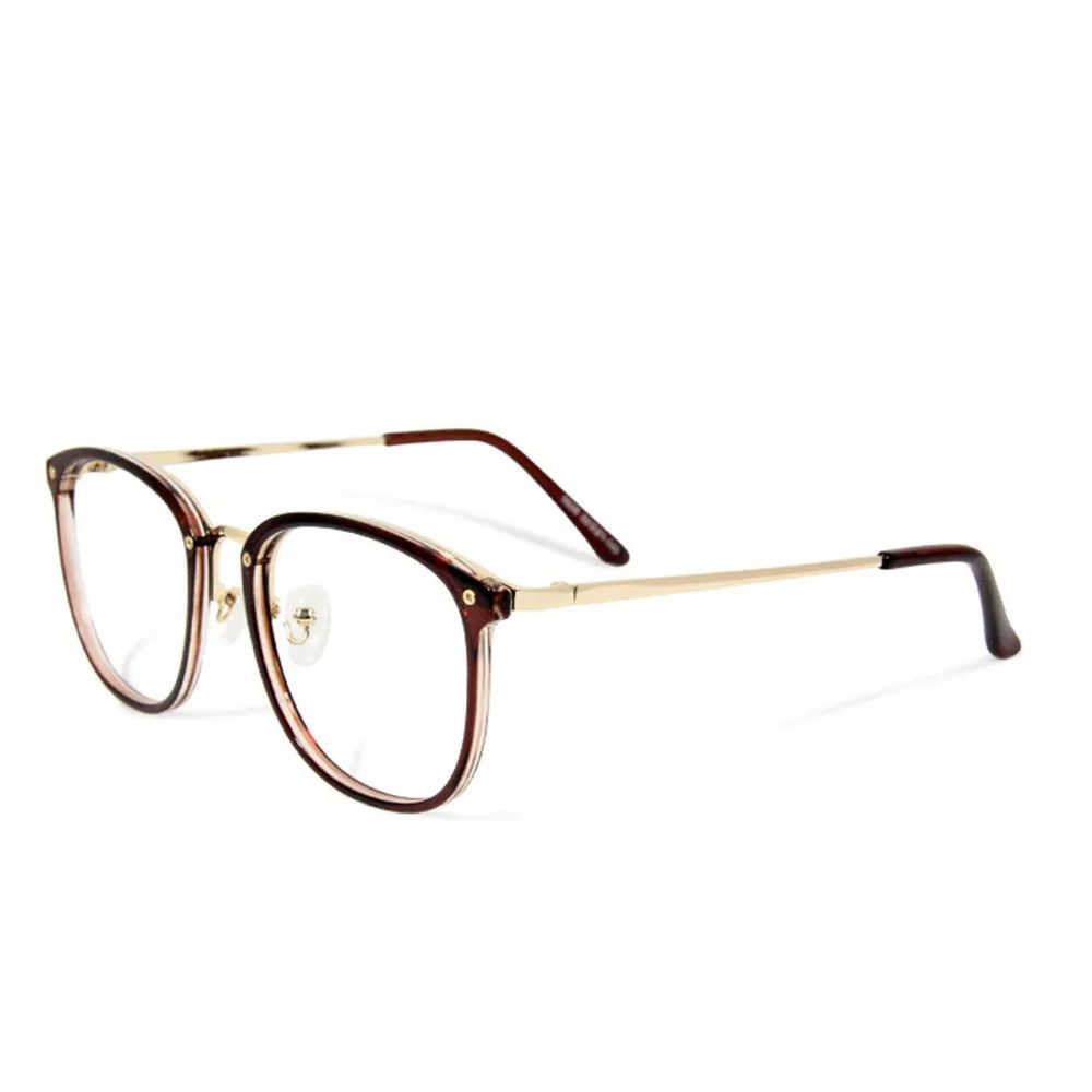 ALEGANT - 質感復古設計杏仁棕方框UV400濾藍光眼鏡