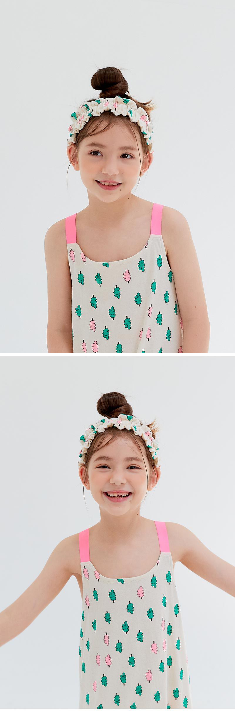 韓國 OZKIZ - (附髮帶)小樹林細肩帶魚尾洋裝