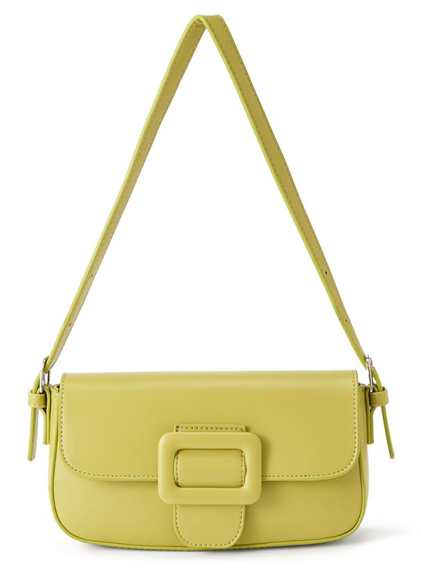 日本 GRL - 方形釦時尚皮質側背包-甜心粉