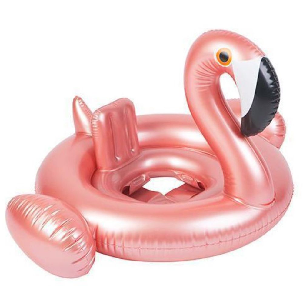 澳洲 Sunnylife - 嬰兒坐式泳圈-香檳紅鶴-84 x 78 x 51公分