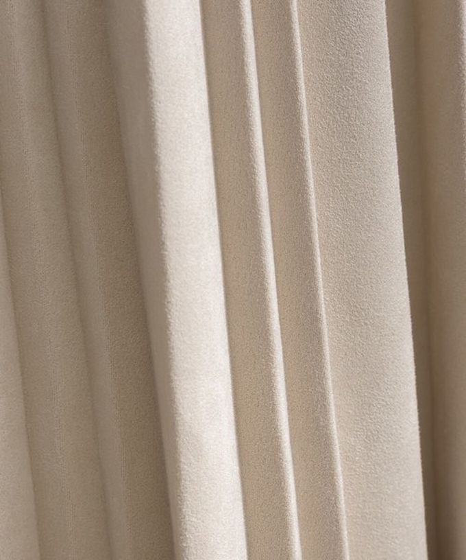 日本 ELENCARE DUE - 俐落低調麂皮百褶長裙-煙燻黃