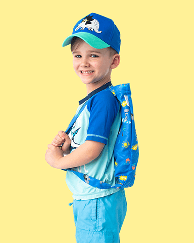 加拿大 flapjackkids - 防曬透氣棒球帽-恐龍