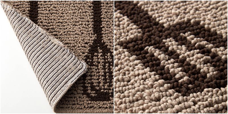 日本千趣會 - mini labo 去泥污腳踏墊-法蘭西花朵-藍綠