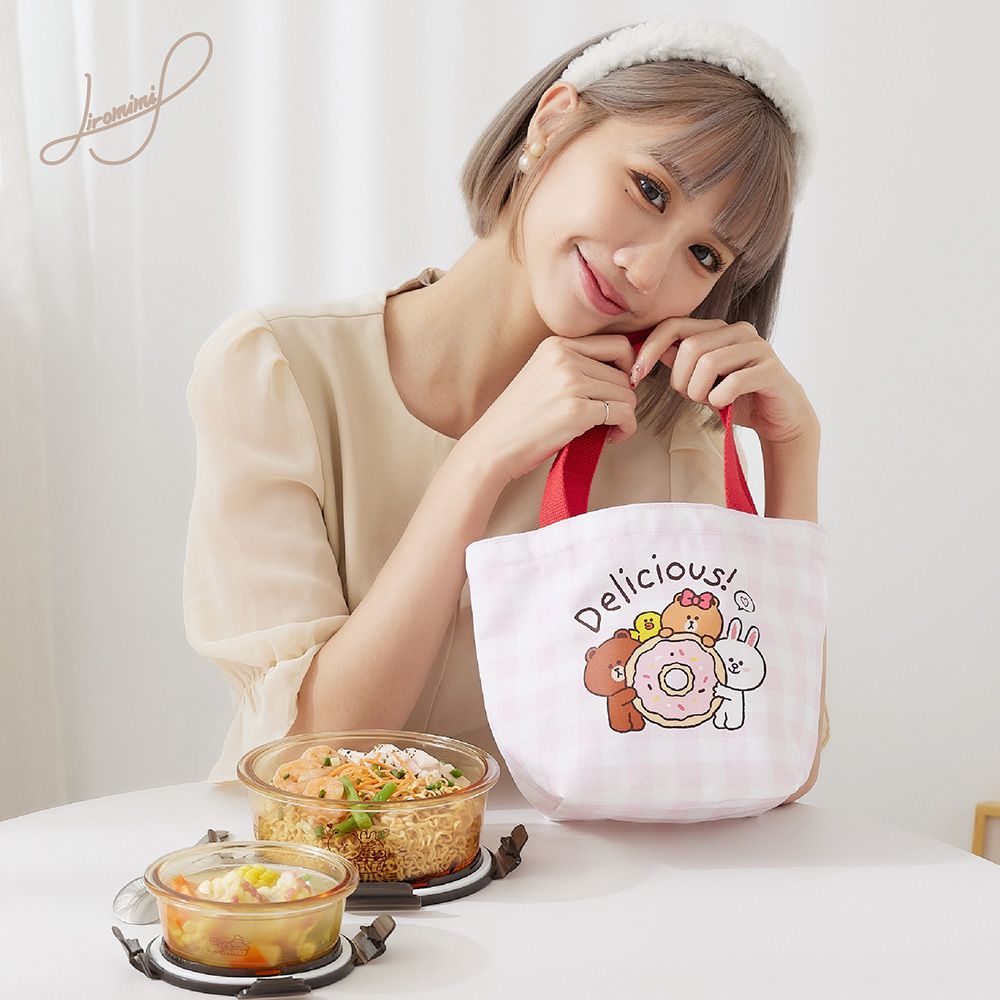 LINE FRIENDS 琥珀玻璃保鮮盒-甜點-450ml、950ml