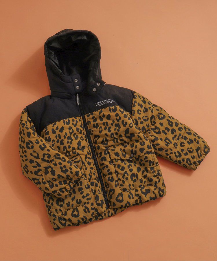 日本 BREEZE - 繽紛蓬鬆大口袋保暖外套-橘灰