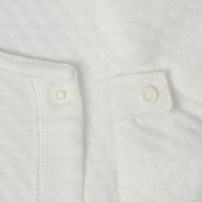 akachan honpo - 長袖舒適連身衣-米白色 (50~60cm)