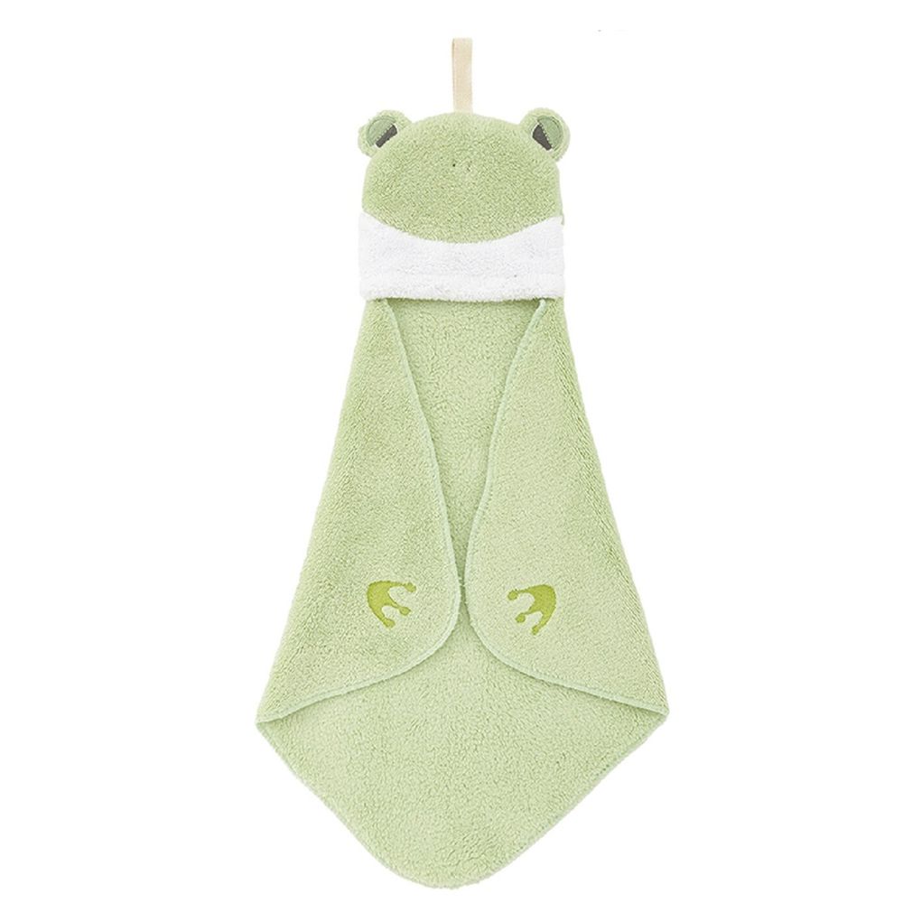 日本 LIV HEART - 5倍吸水力蓬鬆柔軟 擦手巾-青蛙-綠 (30x30cm)