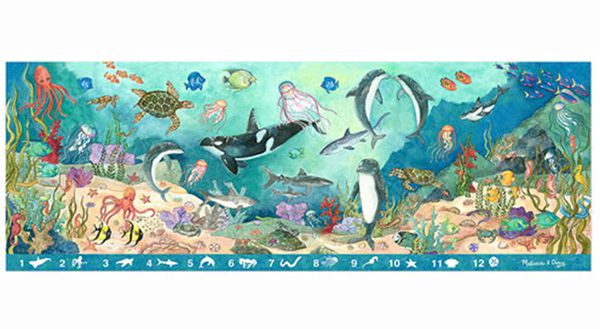 美國瑪莉莎 Melissa & Doug - MD 地板拼圖-找找看海底動物-48 片