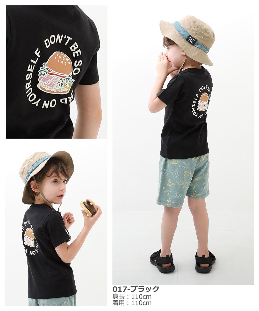 日本 devirock - 純棉 定番百搭印花短T-繽紛滑板-水藍