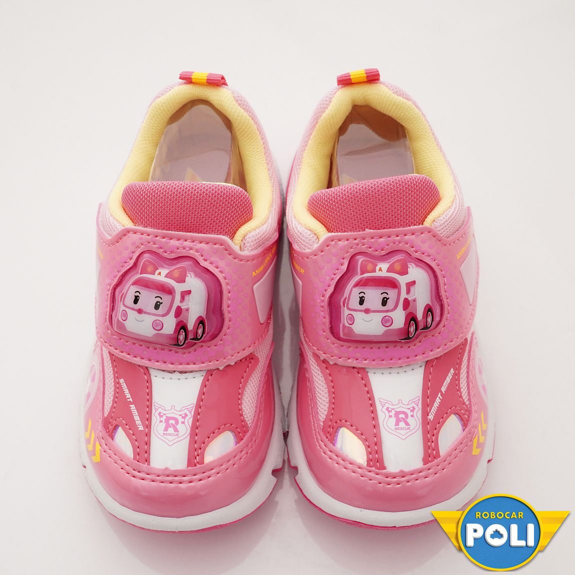 POLI 波力救援小英雄 - 台灣製電燈休閒運動款(中小童段)-運動鞋-粉紅