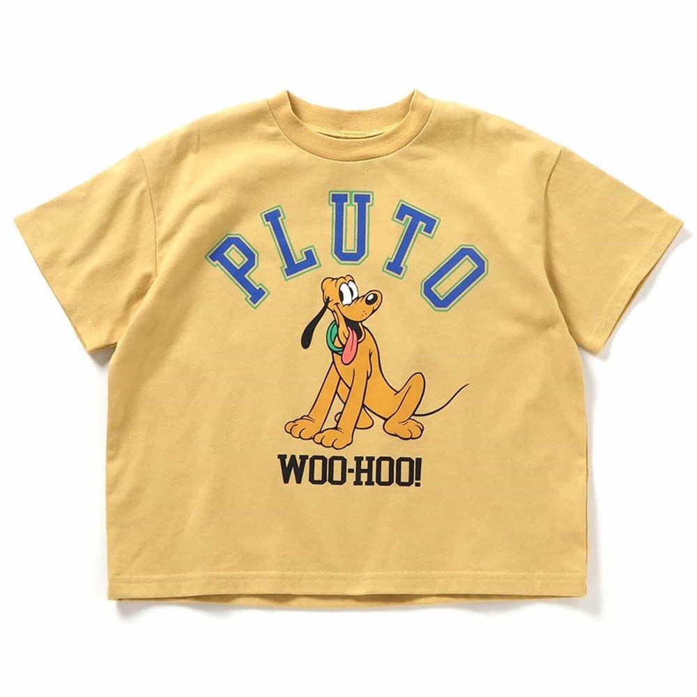 迪士尼限定 印花T恤-卡通人物布魯托-黃
