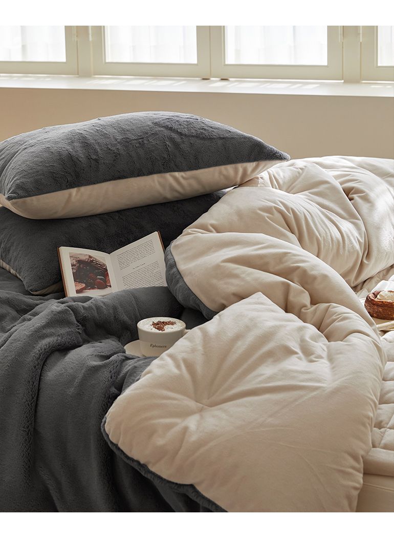 韓國 Maatila - 蓬鬆感高密度絨毛保暖棉被-芝麻燕麥