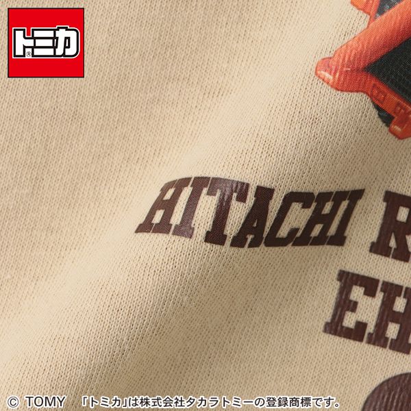 日本 petit main - TOMICA聯名 印花短袖上衣-卸載車-卡其