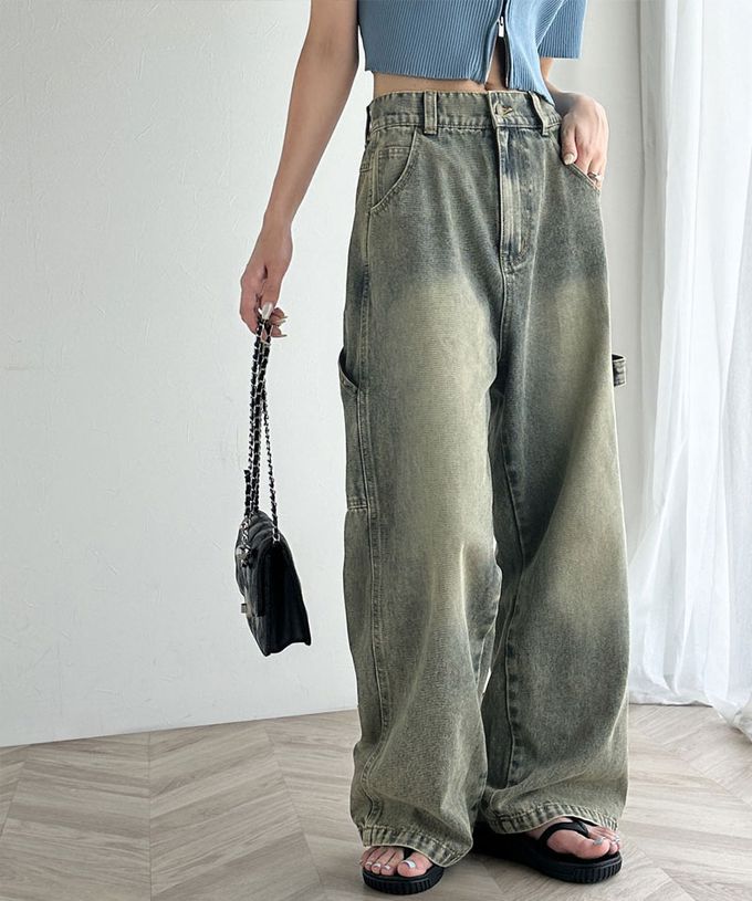 日本 Classical Elf - 超顯瘦厚磅百搭直筒褲-丹寧黑