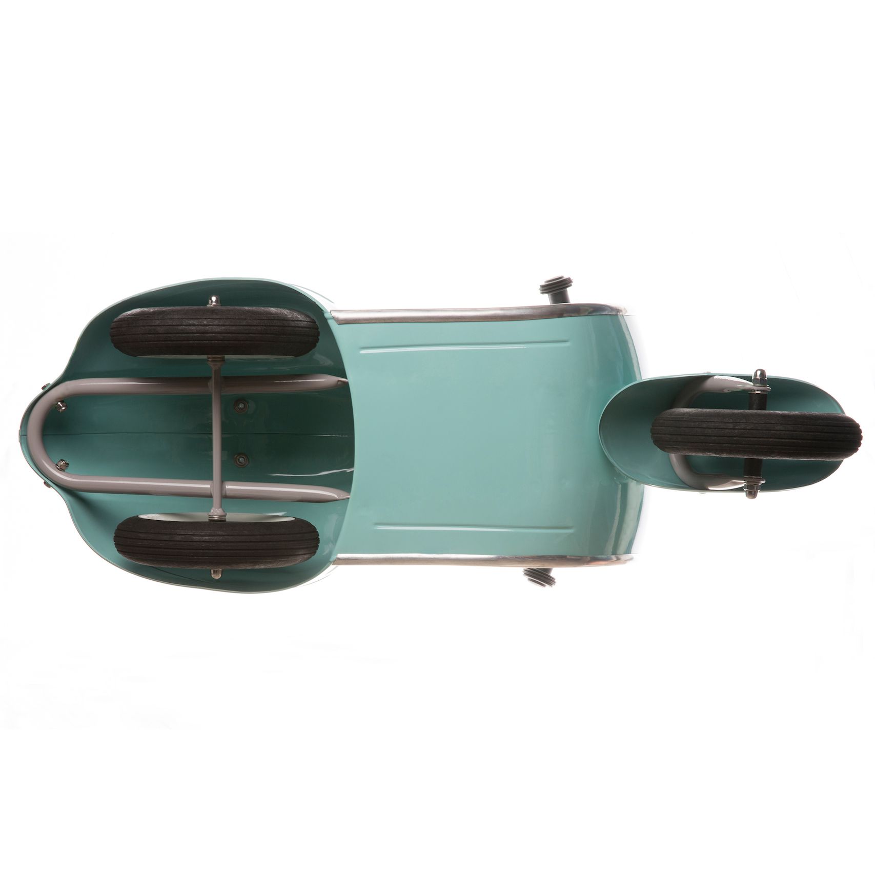 VESPA - 【超值兩台組】Vespa電動玩具車-藍+Ambosstoys PRIMO經典偉士牌復古造型滑步車-薄荷綠