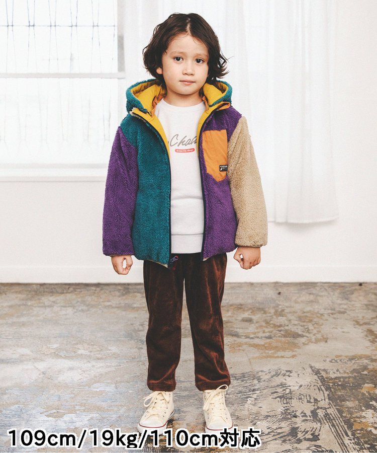 日本 BREEZE - 2WAY極暖裏絨保暖鋪棉外套-卡其x咖啡