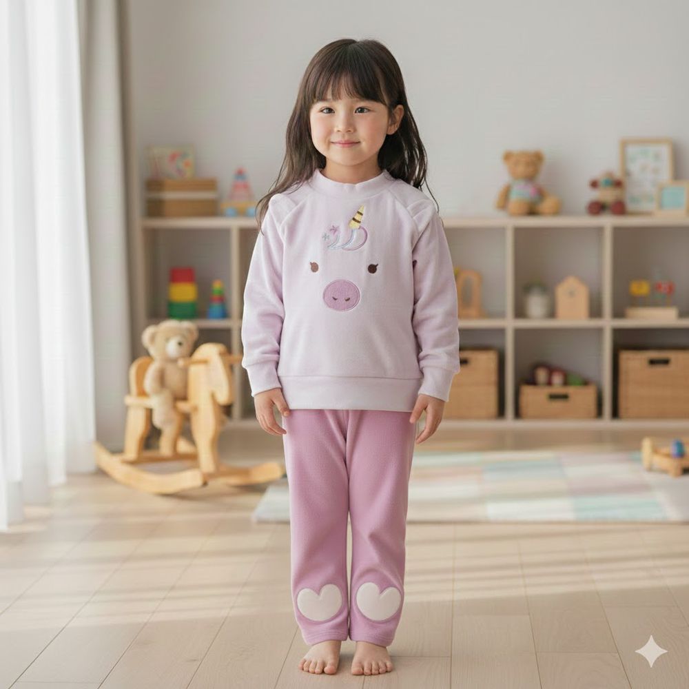 幫助睡眠長袖家居服-軟綿彈性-紫色