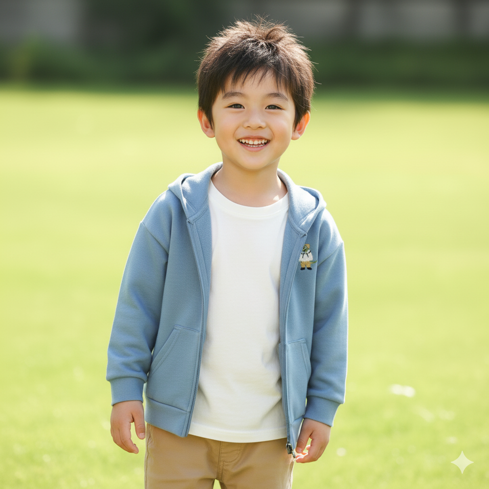 連帽外套-速乾-藍色