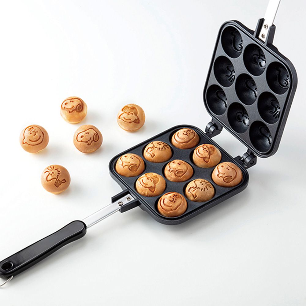 日本 SKATER - 雞蛋糕、章魚燒烤盤-史努比