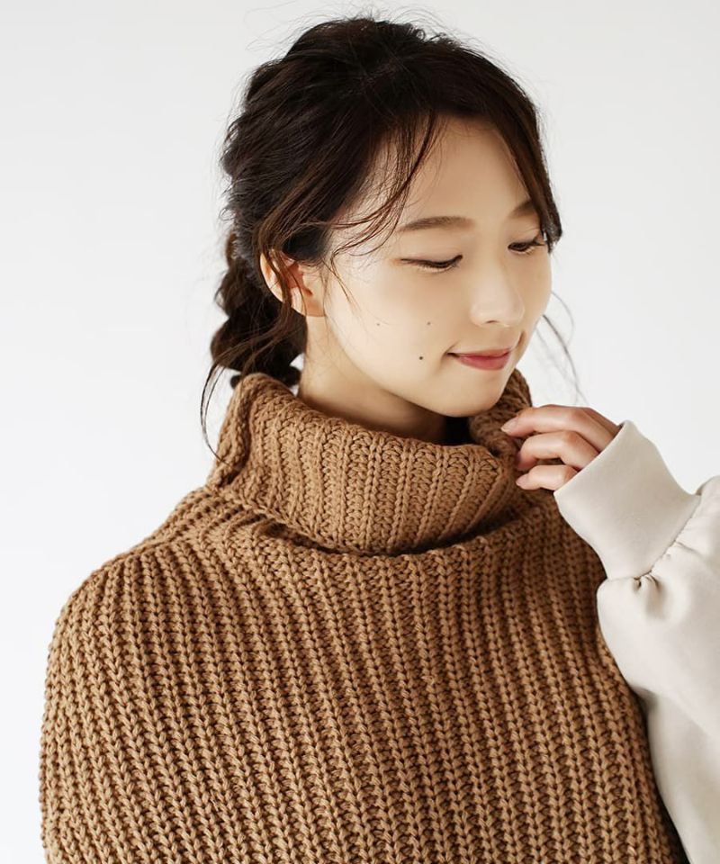 日本 zootie - 層次感穿搭高領斗篷-灰