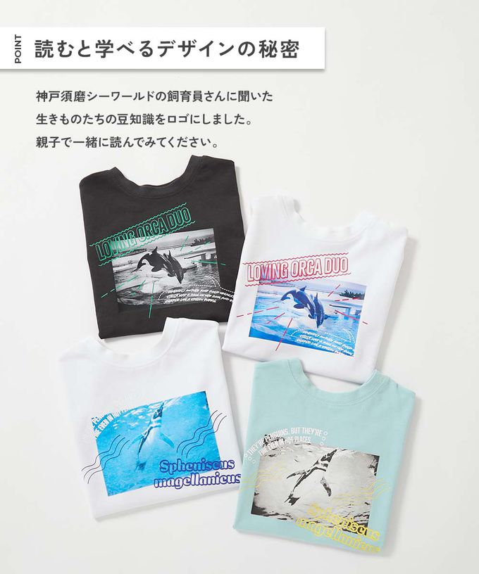 日本 devirock - 接觸涼感 抗UV變色短袖上衣(神戶水族館聯名）-企鵝-冰河綠