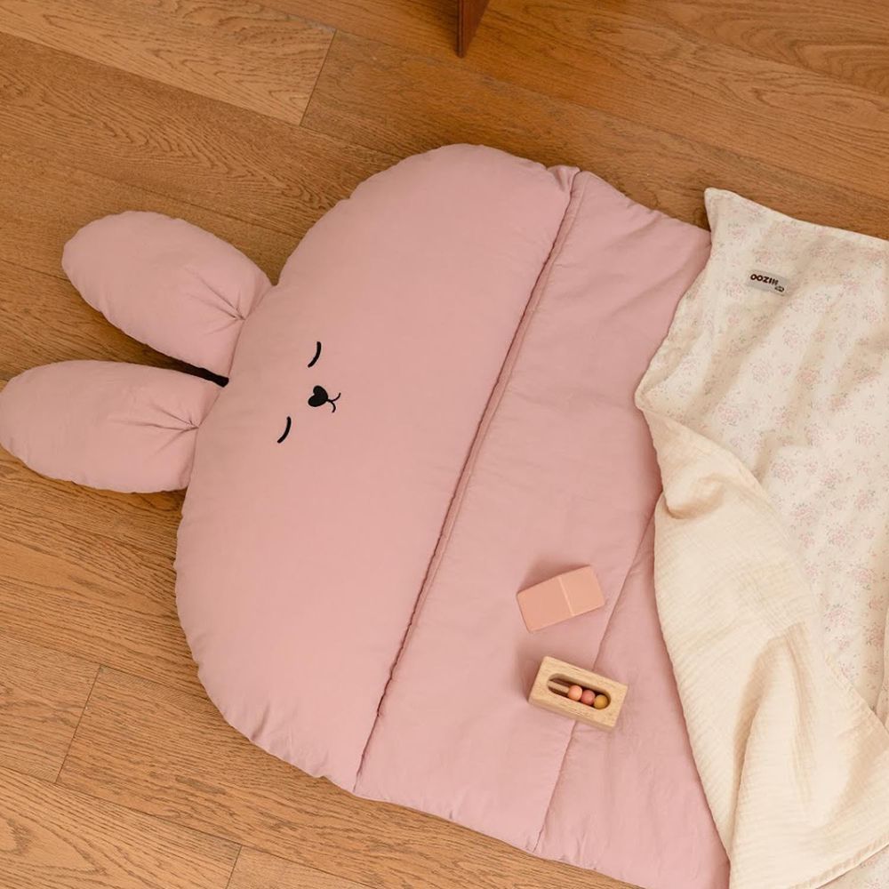 韓國 Hello HiZoo - 手工製純棉柔感便攜式動物兒童睡袋(枕頭+睡墊+被子)-Hi Bunny 兔兔