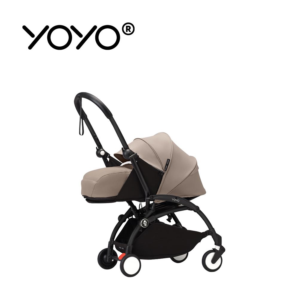 YOYO³ 0+推車組合-(含車架)-黑色車架+卡其色