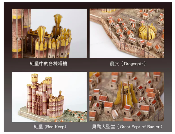 4D Cityscape - 3D-模型拼圖-冰與火之歌:君臨城-260片