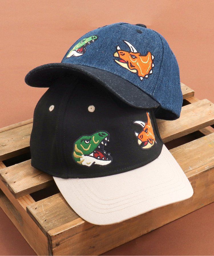 日本 BREEZE - 聯名款 恐龍對決印花棒球帽-牛仔藍