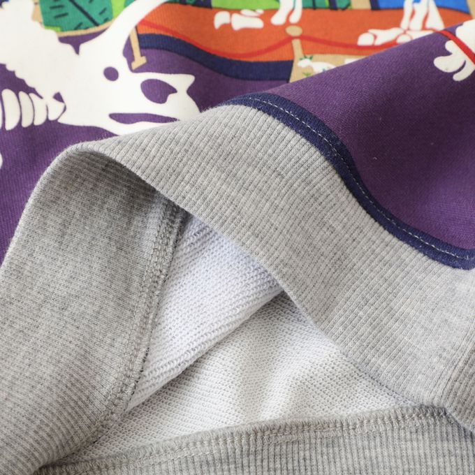 love, charlotte - 夜光恐龍博物館全棉長袖衛衣