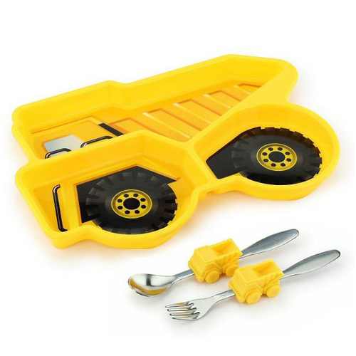 kidsfunwares - 造型兒童餐盤組-工程車