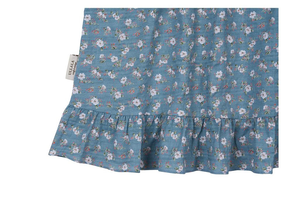 韓國 ULLALA - 蕾絲花邊無袖睡衣(兩件式)-藍 (FREE)