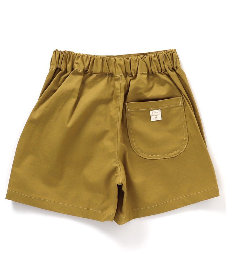 日本 apres les cours - 小奢華金屬鈕扣俏麗褲裙-棕色