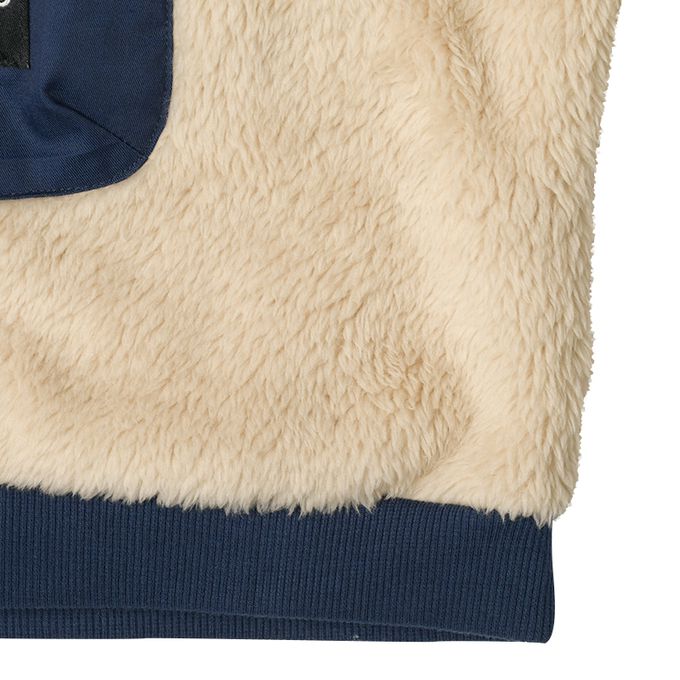 akachan honpo - 長袖休閒上衣-刷毛 背面圖案-淺卡其色