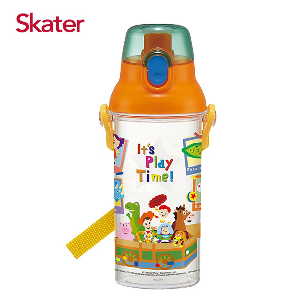 日本 SKATER - (兒童)直飲式透明水壺-玩具總動員PLAY-480ml