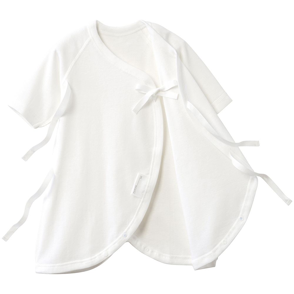 日本 Combi - mini系列-純棉蝴蝶衣-白色*2 (60-70)