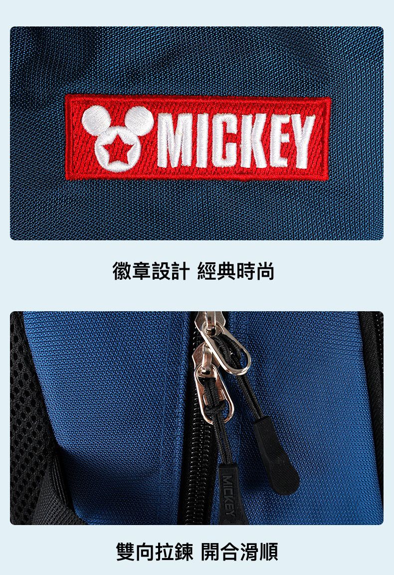 休閒大容量透氣減壓書包-卡通人物米奇-深藍色 (建議身高130-150cm)