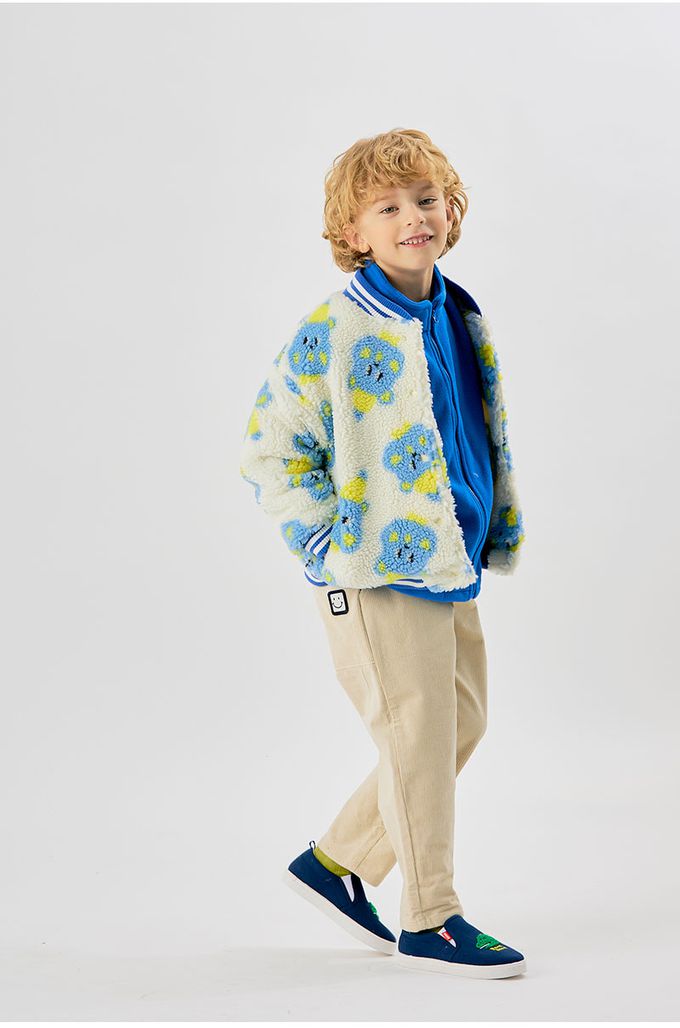 韓國 OZKIZ - 毛絨動物休閒鞋/室內鞋-狗狗-粉