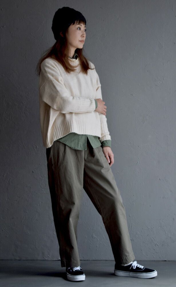 日本 zootie - 柔軟圓領短版針織毛衣-咖啡牛奶