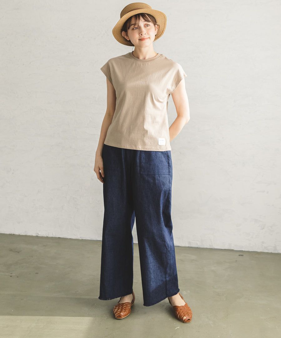 日本 PAIRMANON - 100%柔棉 一分袖短T(媽媽)-薰衣草 (FREE)