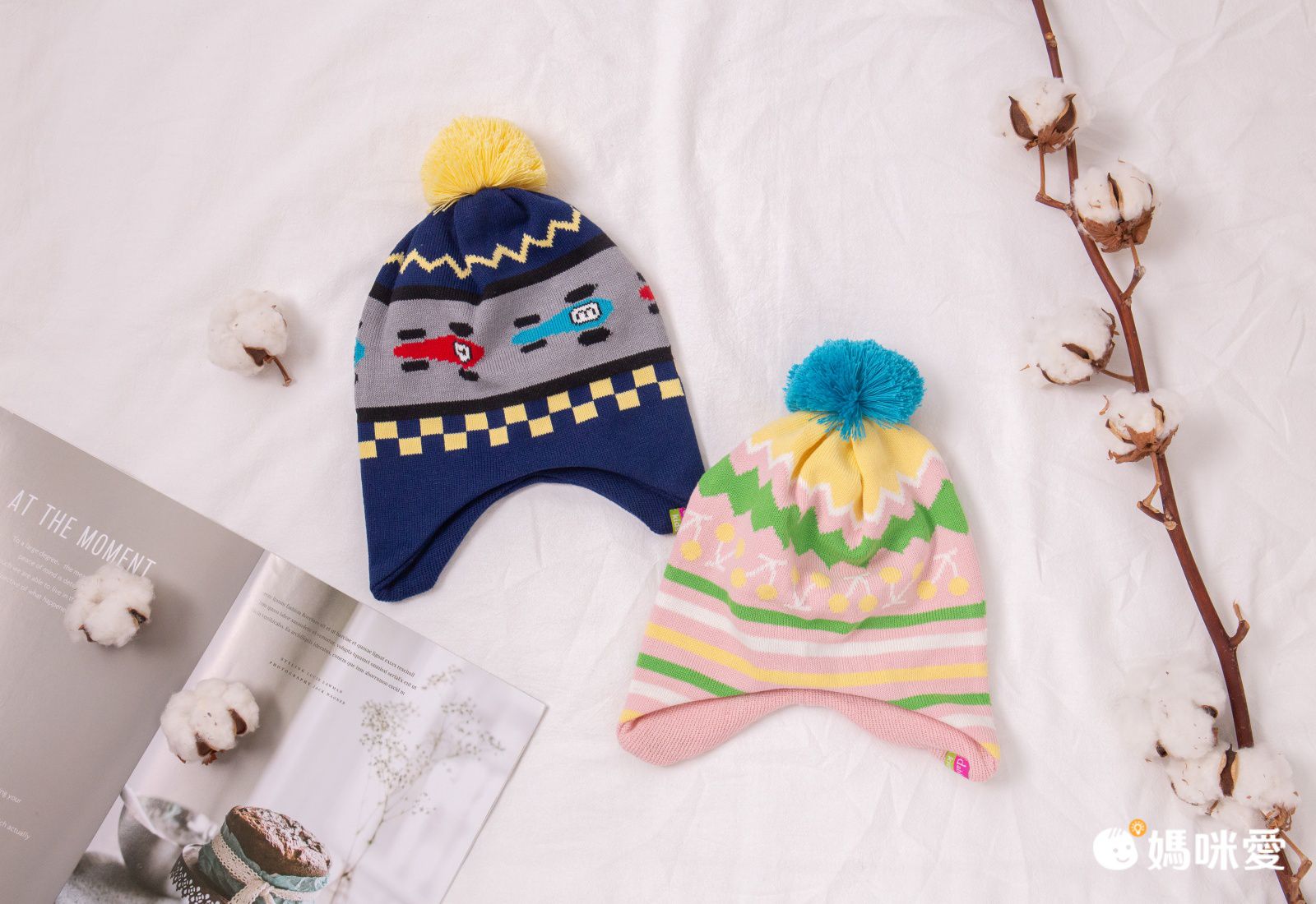 Dabbakids - 瓦拉帽-兒童提花護耳針織帽-賽車高手 (3-10歲)