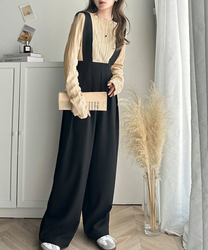 日本 Classical Elf - 奢華羽毛感緹花長袖上衣-可可