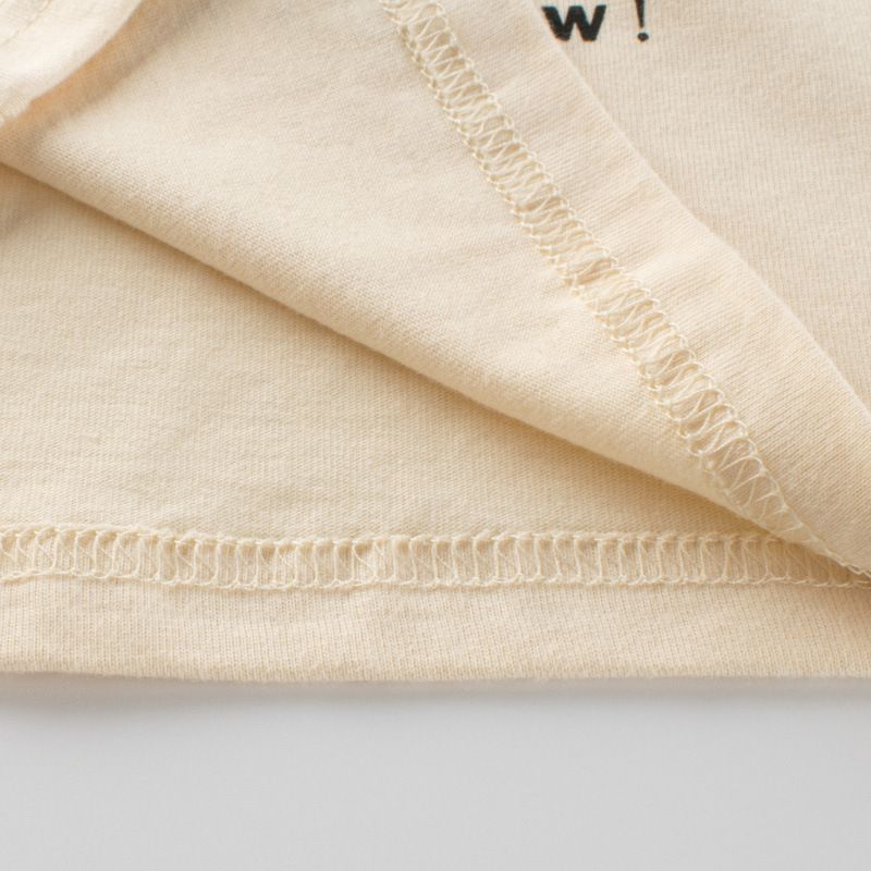 純棉長袖上衣-狗狗投手-白+磚紅