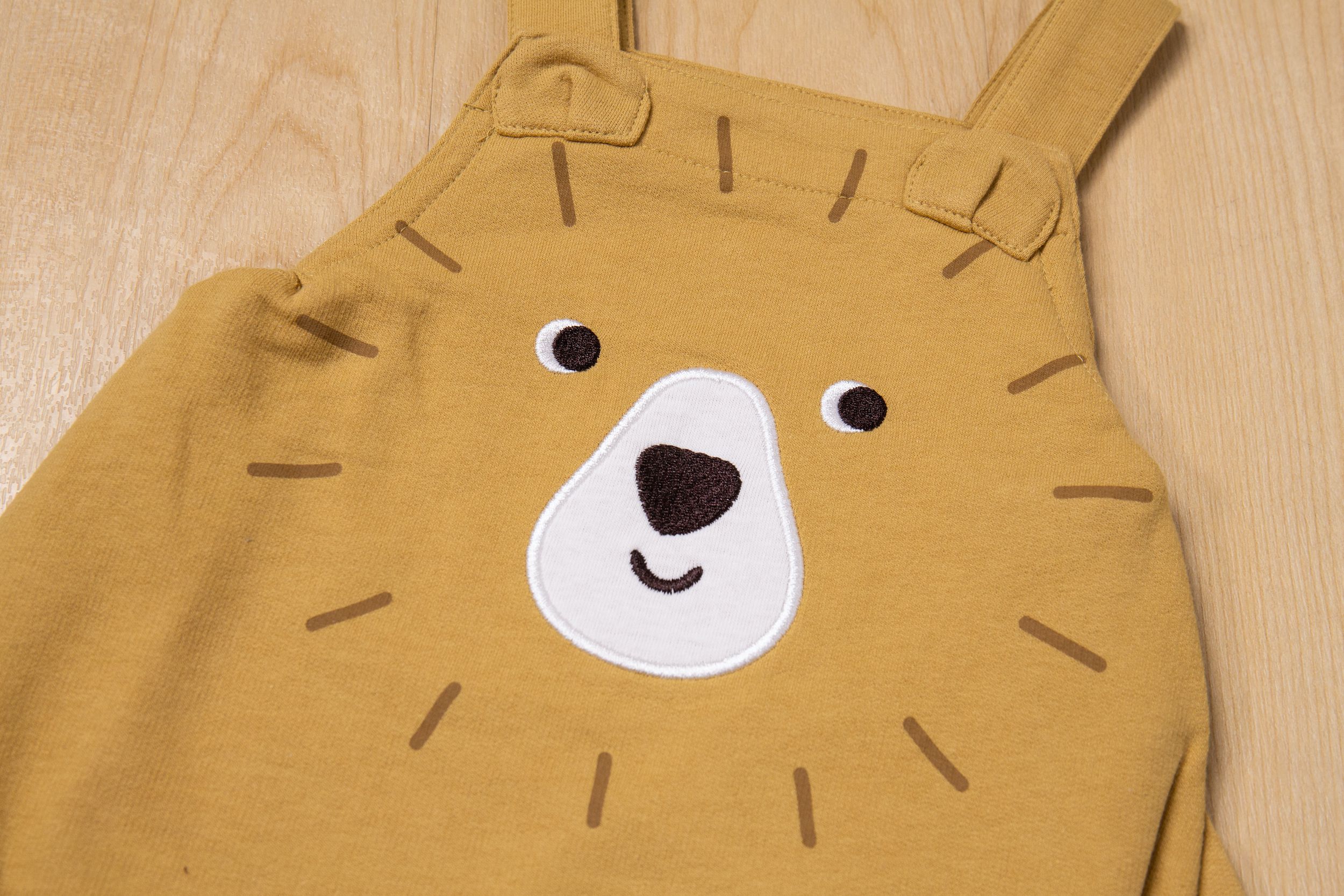 akachan honpo - 吊帶褲-動物-淺卡其色