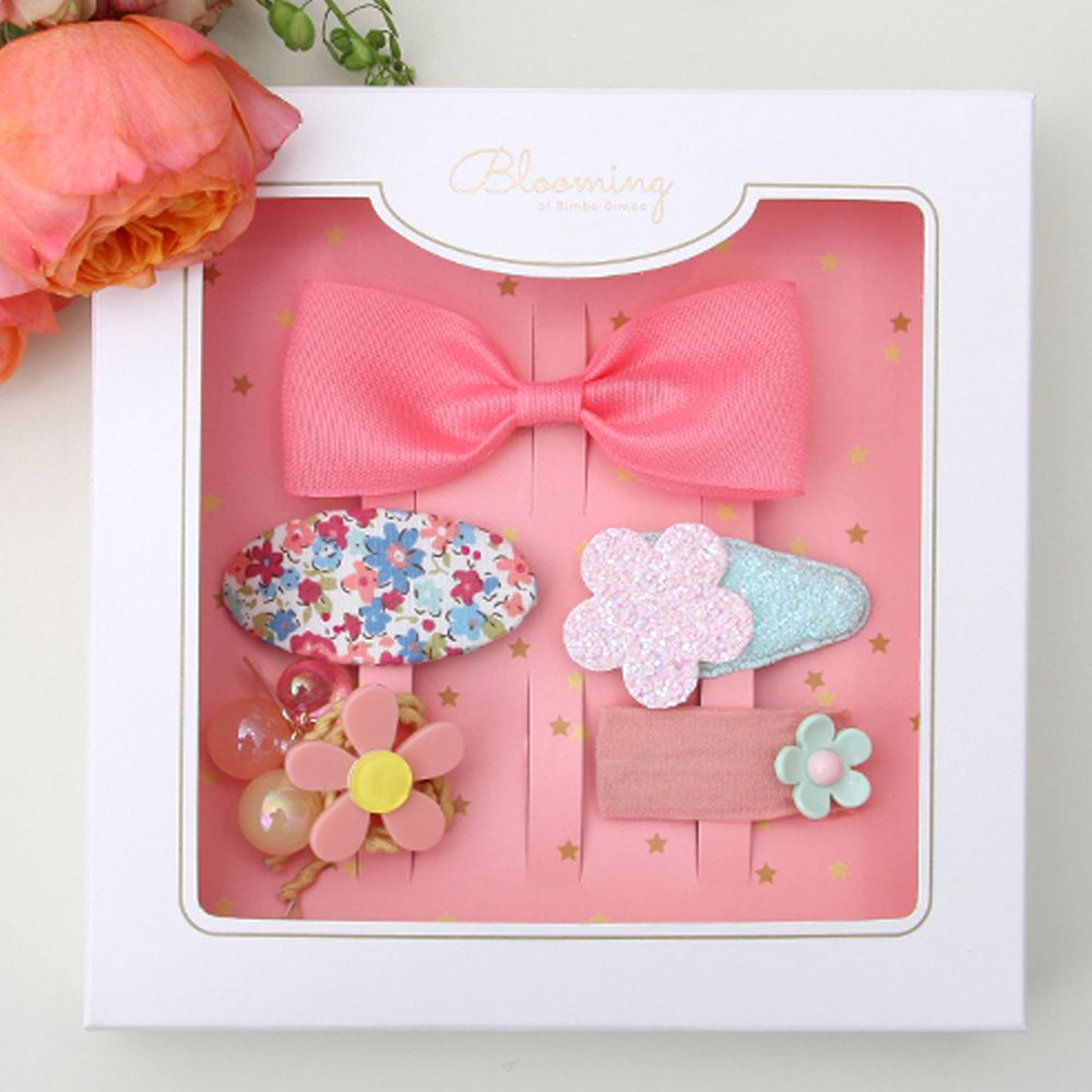 韓國 Bimbo Bimba - 髮飾禮盒組-粉紅C
