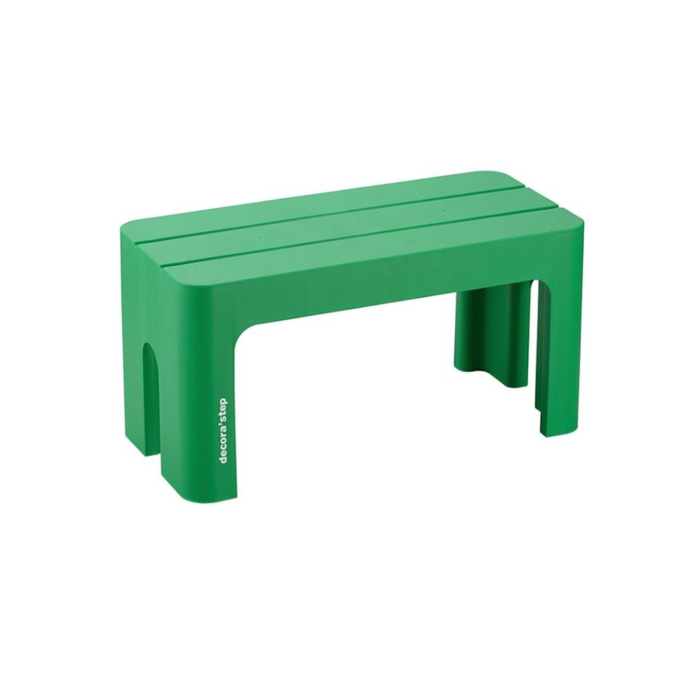日本squ+ - Decora step日製長形多功能墊腳椅凳(耐重100kg)-綠 (高30cm)