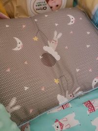 韓國 GIO Pillow - 超透氣護頭型嬰兒枕/防蟎枕-單枕套組-晚安兔兔